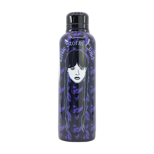 Bouteille Isotherme Stor Wednesday en Acier Inoxydable - Noir et Violet 515 ml
