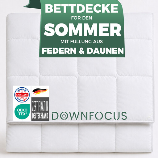 DOWNFOCUS Classic Design Summer Feather Down Bedding Comforter