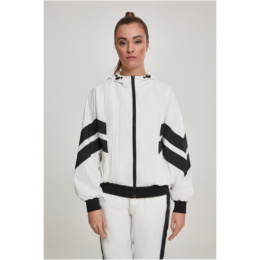 Urban Classics Ladies Crinkle Batwing Jacket blk/wht L