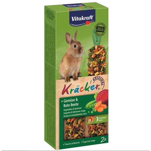 vitakraft Dwarf Rabbit Crunch Vegetable & Beetroot 2 x 56g