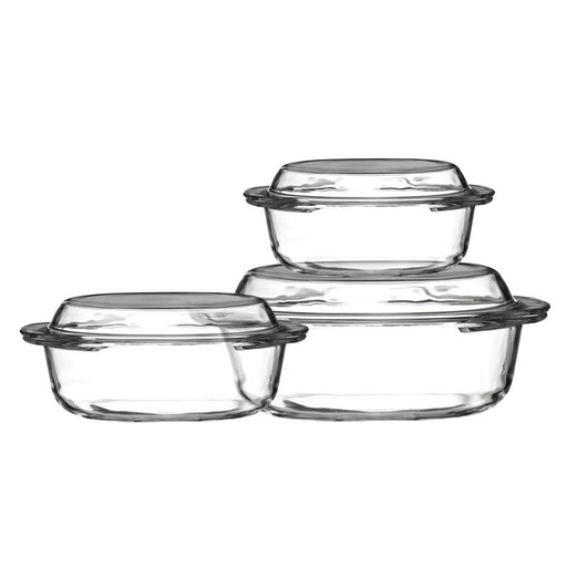 Maison by Premier 3 Tempered Glass Casserole Dishes