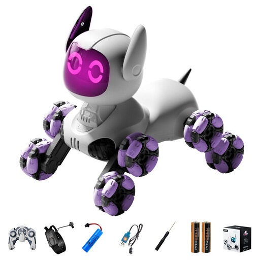 Remote-control 8-wheel robot dog, Pink / Blue Pink