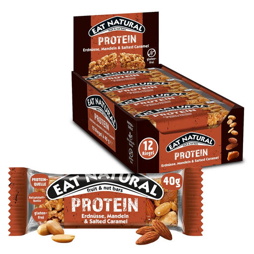 Eat Natural Protein Bars Peanuts Almonds Salted Caramel
