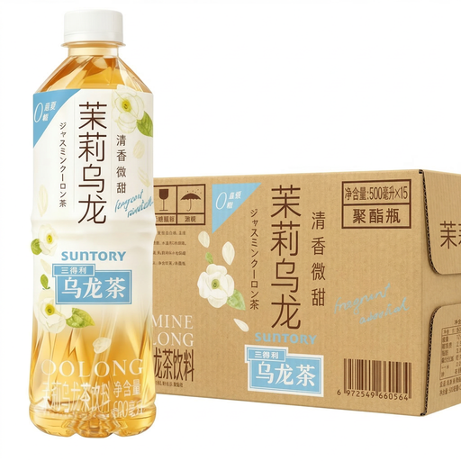 Suntory Jasmine Low-Sugar Oolong Tea 500 ml x 15 Bottles (Case Pack)
