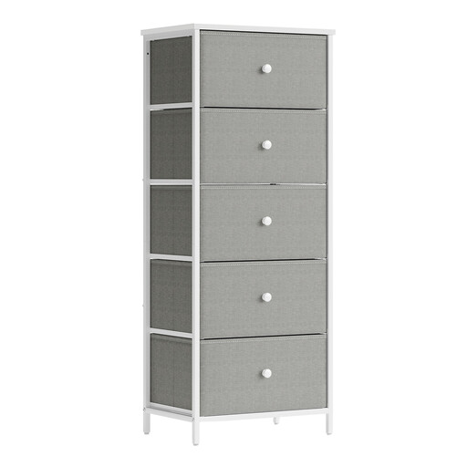 JOYFURNOS Chest of Drawers, Storage Cabinet with 5 Fabric Drawers