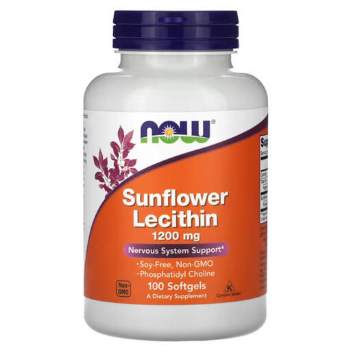 NOW Foods Sunflower Lecithin 1200mg Daily Wellness Support Softgels