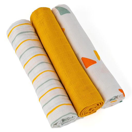 LaLoona Muslin Cloths 3-Pack - Yellow