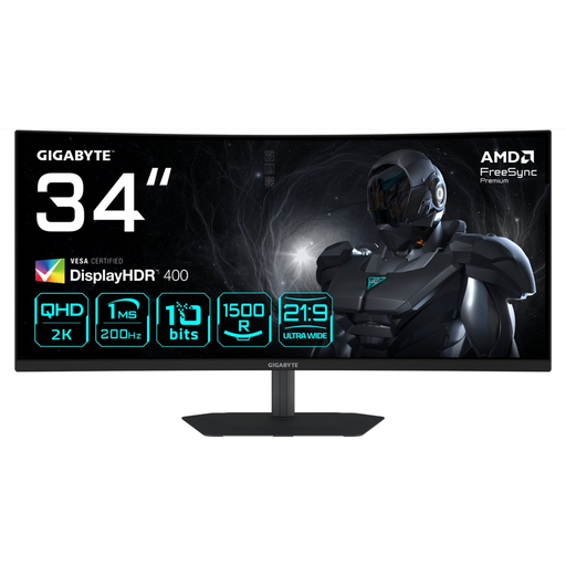 GIGABYTE Monitor G34WQC2 EK UltraWide Quad HD 34