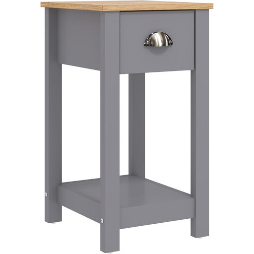 Galano Lilly Bedside Table - Slim Side Table with Storage