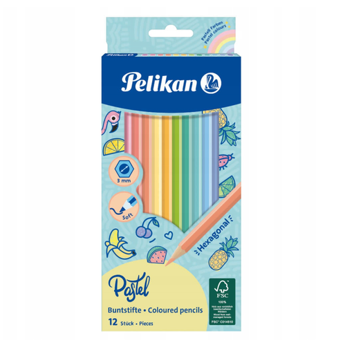 Pelikan Wooden Pencils 12 Pieces Pastel