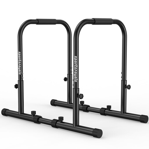 Sportsroyals adjustable dip bar with double bars
