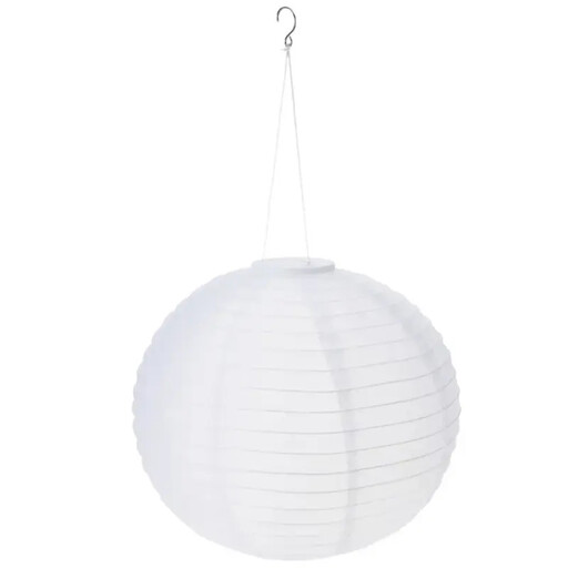 Solar Light Ball Shape White – 28 cm Spherical Outdoor Hanging Lamp