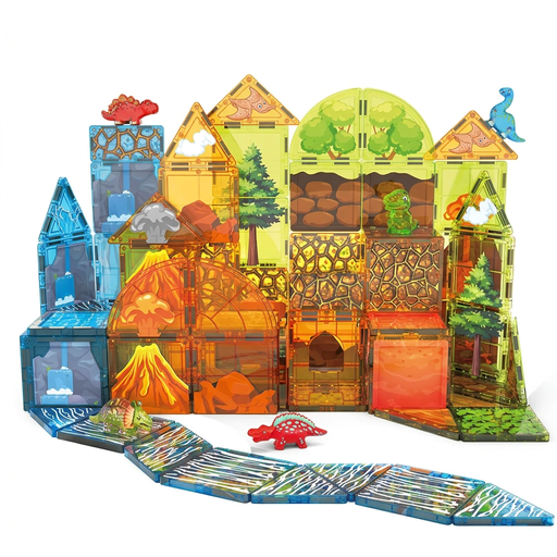 XINQIYUAN 7.5cm Magnetic Dinosaur Building Blocks Set 79pcs