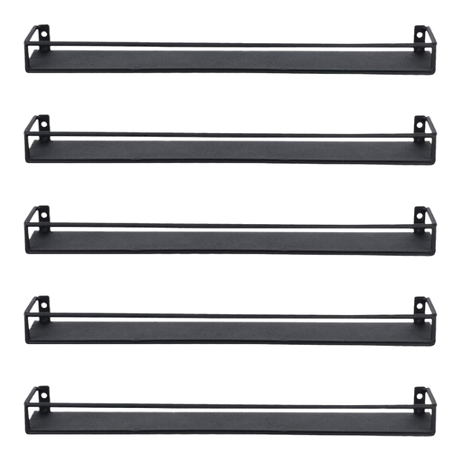 MyGift Wall-Mounted Metal Shelves, Set of 5