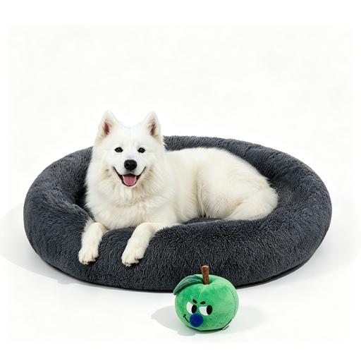 Panier JOYFURNOS Soft Plush Calming pour chien, 120 cm