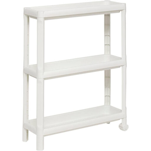 5five Plastic Rolling Cart - 3-Tier