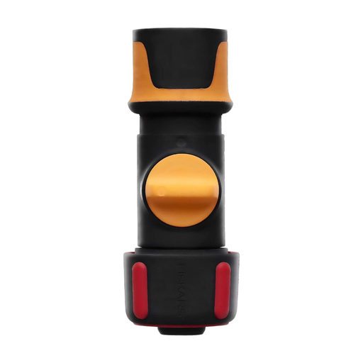 Fiskars Hose Coupling with On/Off Valve, SoftGrip Contact Points, Universal Size, ? 1.9 cm (3/4