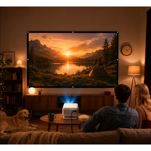 Big Screen Entertainment Bundle - XGODY Gimbal N6 Pro Portable Projector With 120 Inch Projector Screen As a Gift