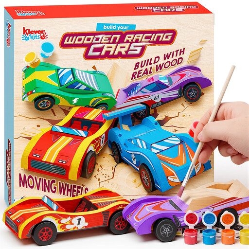 Klever Kits Wooden Racing Cars Painting Kit