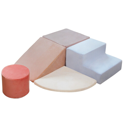 BanaSuper 5-Piece Foam Climbing Set (Blue & Pink)