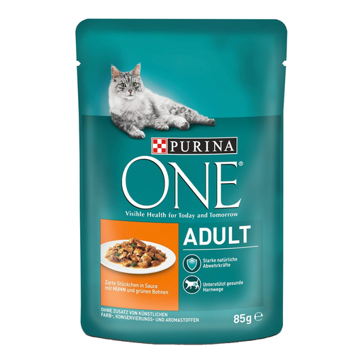 Purina ONE Adult Tender Chunks in Sauce with Chicken and Green Beans 26 x 85 g