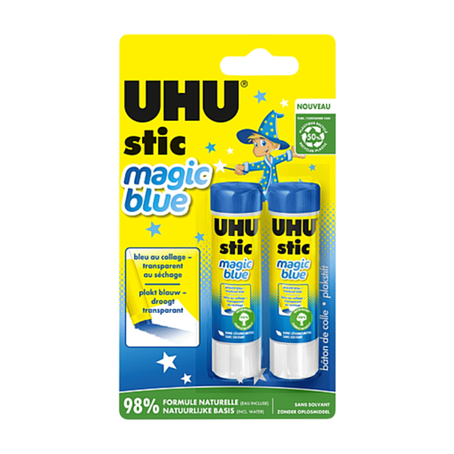 UHU STIC MAGIC BLUE 8.2g x2