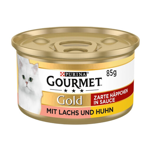 PURINA GOURMET Gold Tender Morsels in Gravy, with Salmon and Chicken, 12-Pack (12 x 85g)