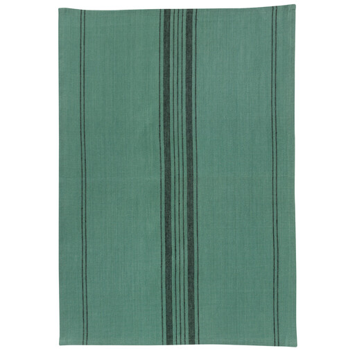 Essuie-verres Kilia à rayures Lin-Coton Vert de gris 50 x 70 cm