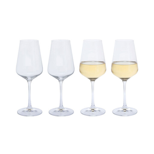 Dartington Crystal Cheers! White Wine Glass, Set of 4