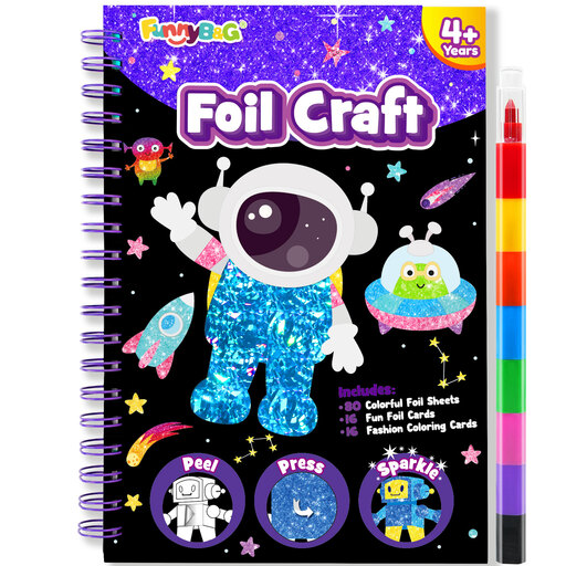 Kit de Loisirs Créatifs Espace et Planètes avec Papier Métallisé