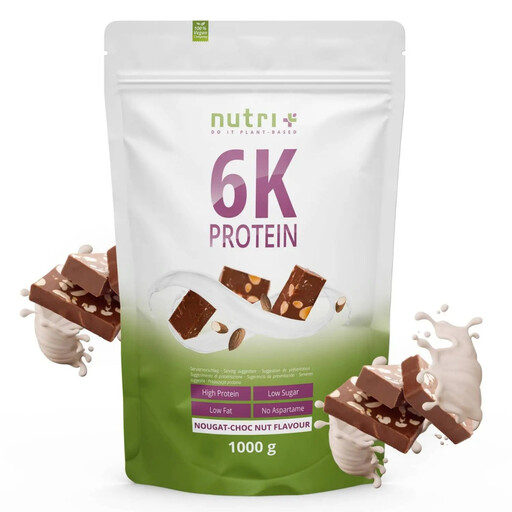Nutri+ 6K Protein Pulver Vegan 1kg Nougat-Choc Nut