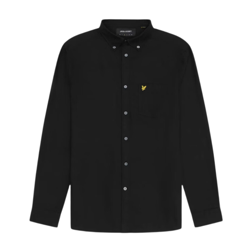 Lyle & Scott 纯棉纽扣领牛津衬衫 - 墨黑色