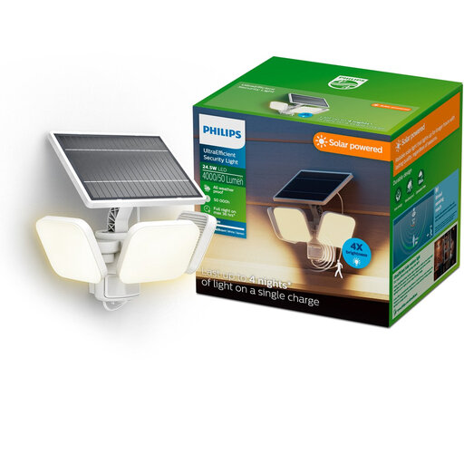 Philips UltraEfficient Zyren Wall Light - Solar Security Light