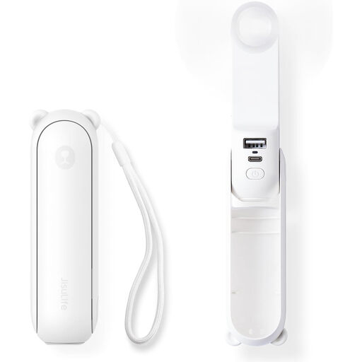 JISULIFE Mini Handheld Fan 3 in 1 White