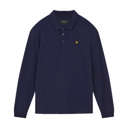 Lyle & Scott Men's Long Sleeve Cotton Polo Shirt - Navy