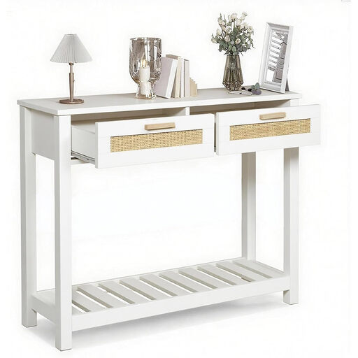 GRAVFORCE Narrow Console Table with 2 Drawers