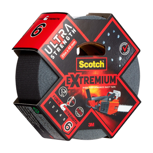 Scotch Extremium ULTRA Ruban de Réparation Noir 25m x 48mm