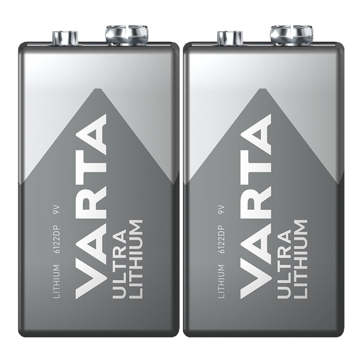 VARTA 锂电池，E-Block，6FR61，9V Ultra Lithium，专业级