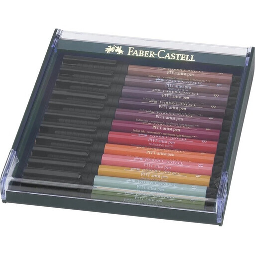 Faber-Castell India ink Pitt Artist Pen B 12x earth