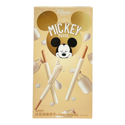 Binqi Coated Pocky-Style Biscuit Sticks (Milk Flavor) Mickey Edition 40g