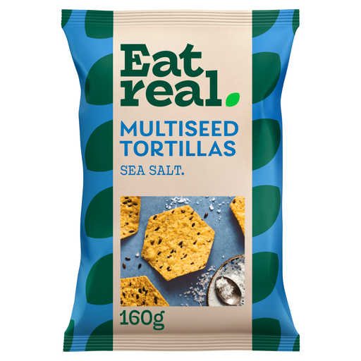 Eat Real Sea Salt Multiseed Tortillas 160g bag