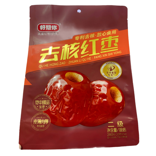 Haoxiangni Grade 2 Fresh-Locked Pitted Red Dates Original Flavour 280g