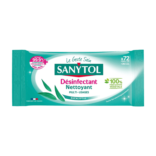 SANYTOL Triple Action Disinfecting Wipes - Eucalyptus