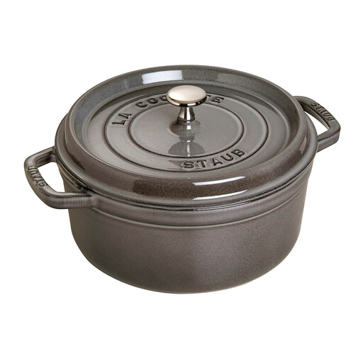 Staub Cocotte, 24 cm, Round, Graphite Grey