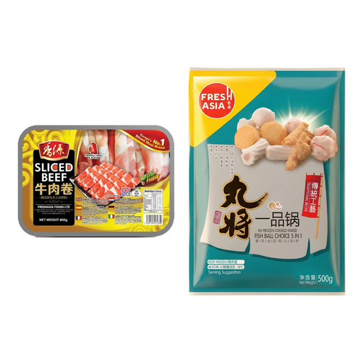 FRESHASIA Beef Rolls 800g + Master's Premium Hot Pot 500g