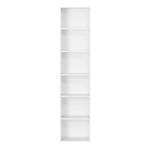 Ochama Bookshelf with 6 Shelves, White