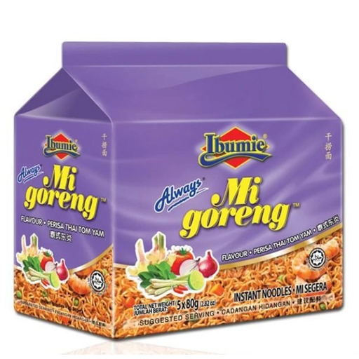 IBUMIE Mi goreng Perisa Thai Tom Yam 80g×5 packs