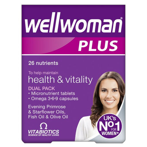 Vitabiotics Wellwoman Plus Daily Wellness Support Tablets with Omega-3 6 9