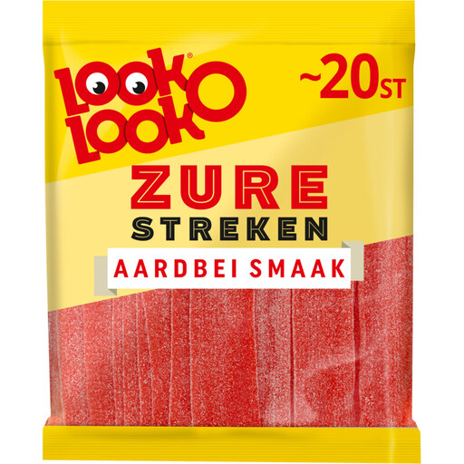 Look-O-Look Sour Strawberry Mats - 125 g