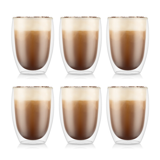 BODUM PAVINA Pack of 6 350 ml Double-Walled Thermal Glasses
